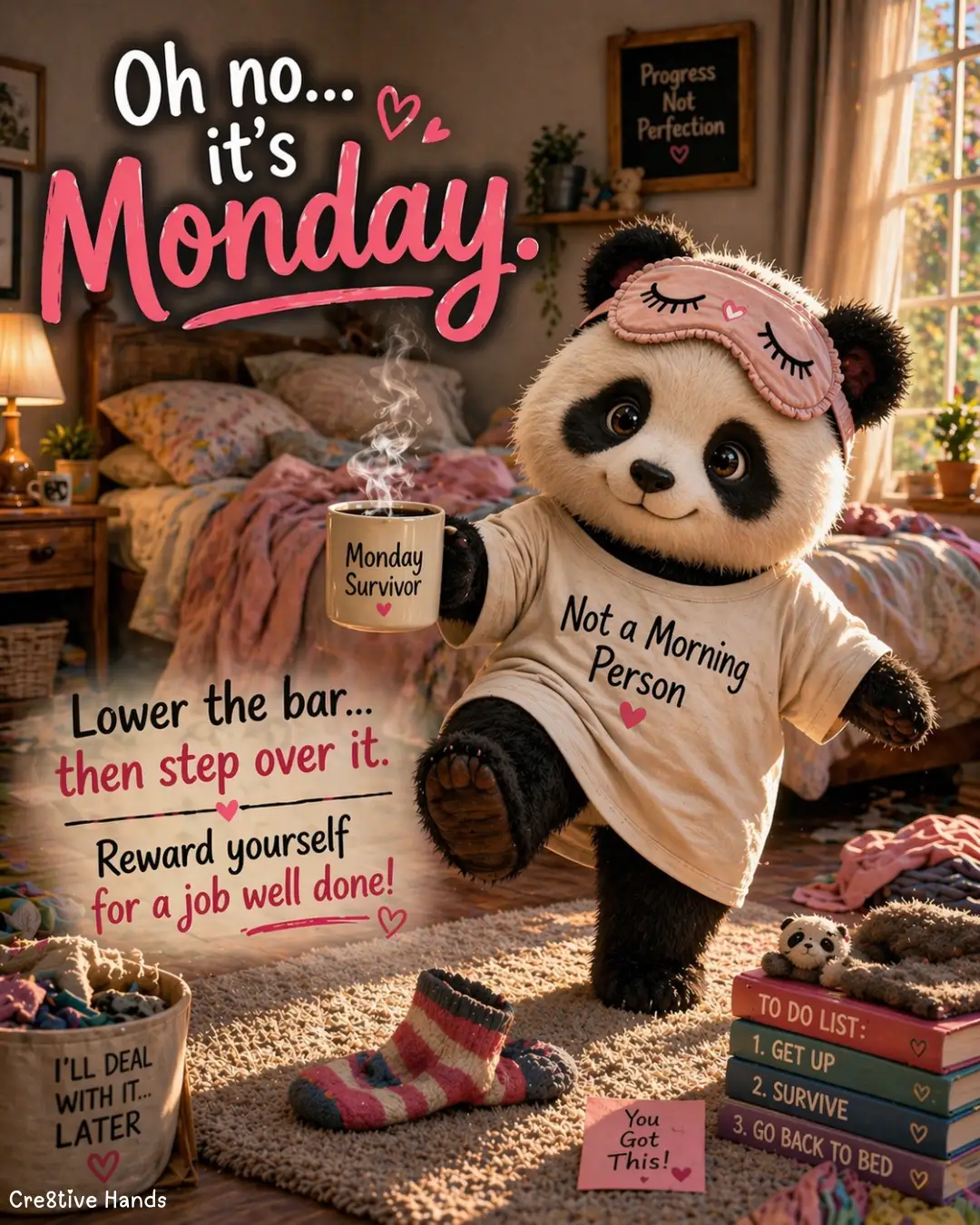 Funny Monday Panda E-Card – Not a Morning Person — Preview